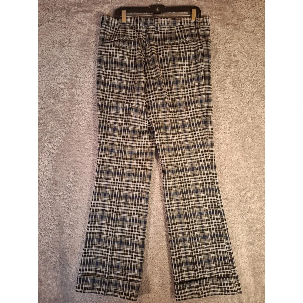 VTG 70s Plaid Trousers Mens 35